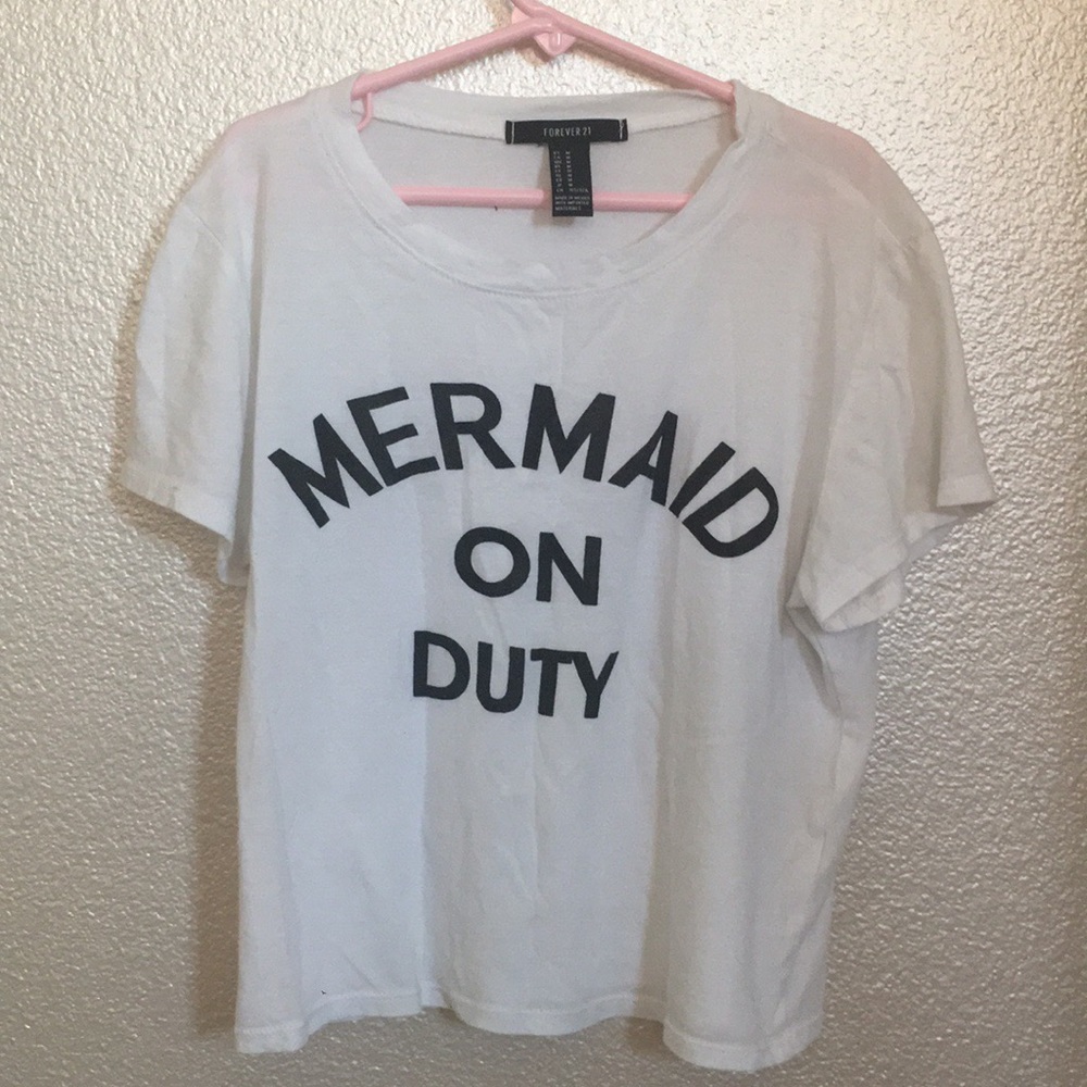 Mermaid on duty crop top🧜🏻‍♀️